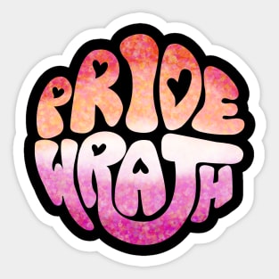 Pride and Wrath (Lesbian Pride) Sticker